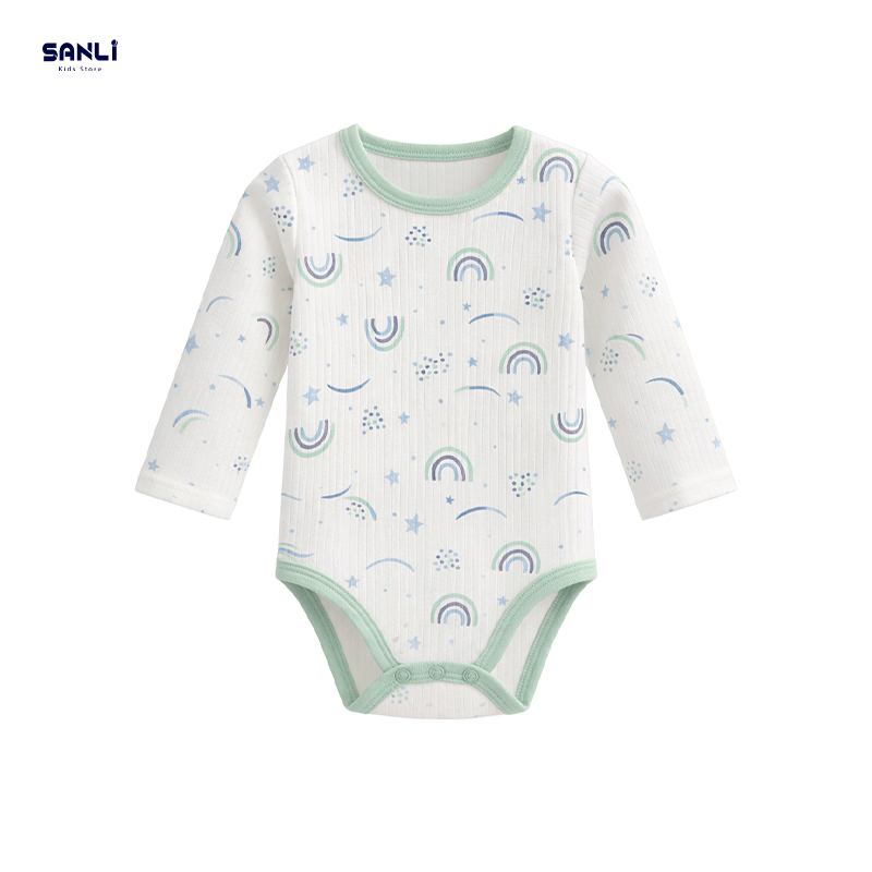 بادی آستین بلند baby One طرح رنگین کمان